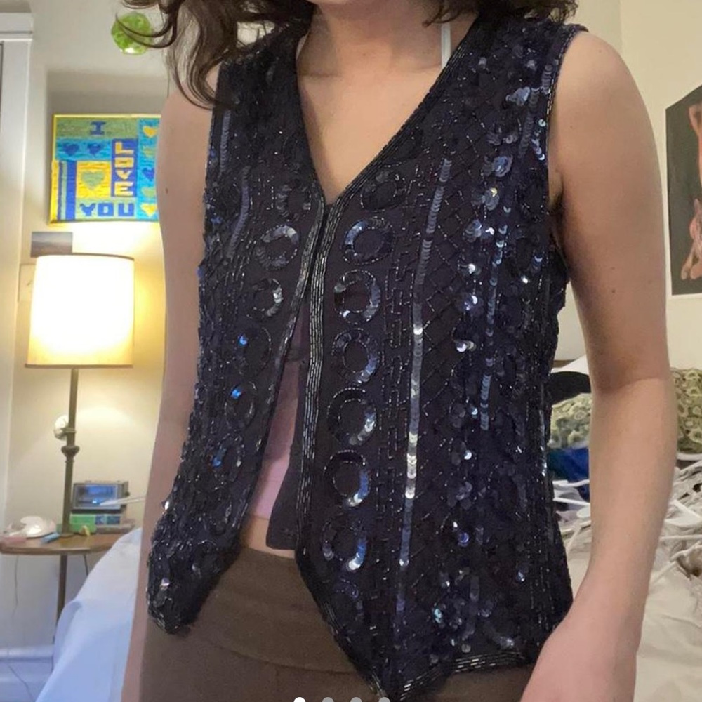 20s sparkley vest👾🌸☂️🍬💜